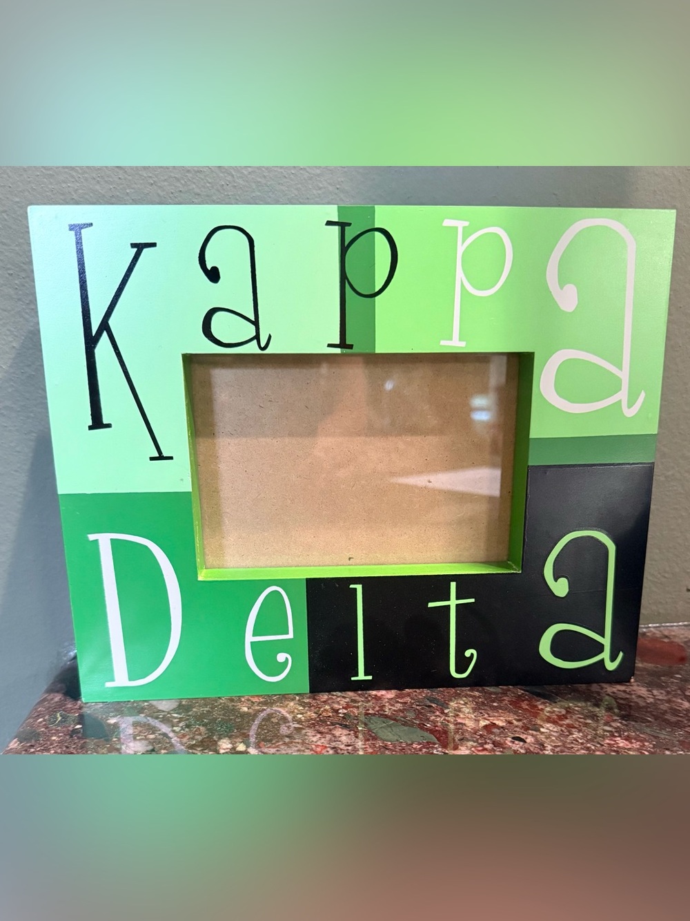 Green Alphabet Decorative Photo Frame